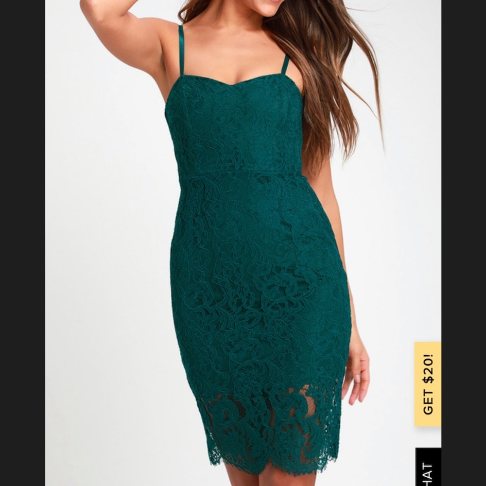 Dark Green lace dress
